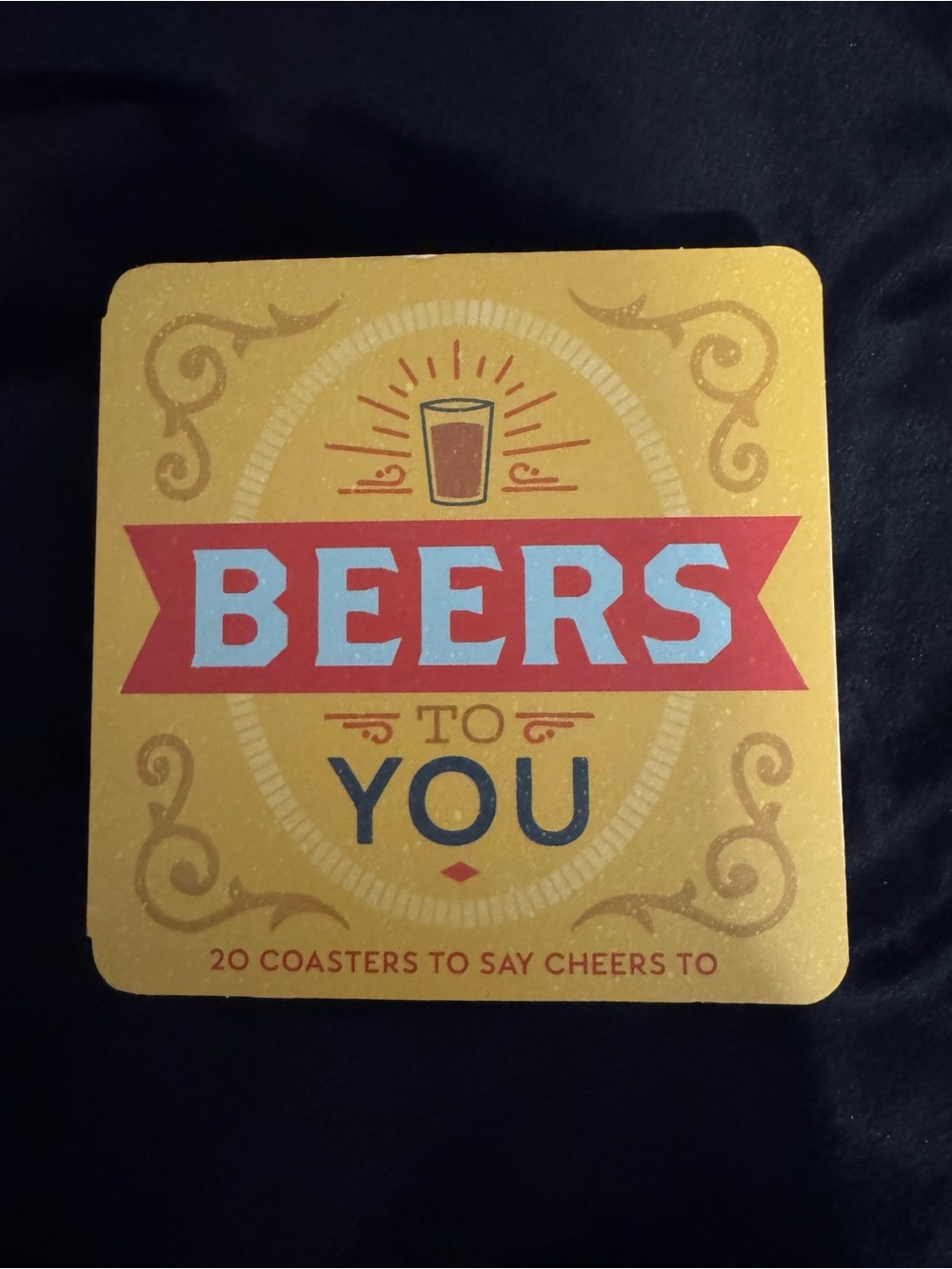 Hallmark Beers To You Coaster Set - Yellow, Red, Blue